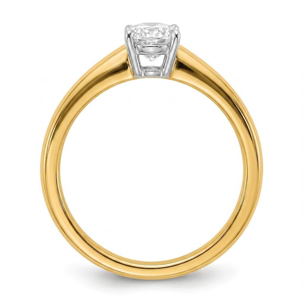 SOL-050O-0LD Oval solitaire engagement ring side-profile