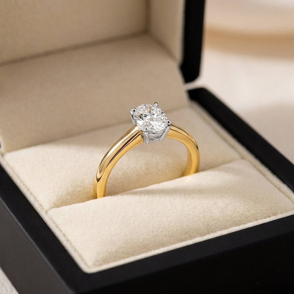 SOL-050O-0LD Oval solitaire engagement ring ring-in-box