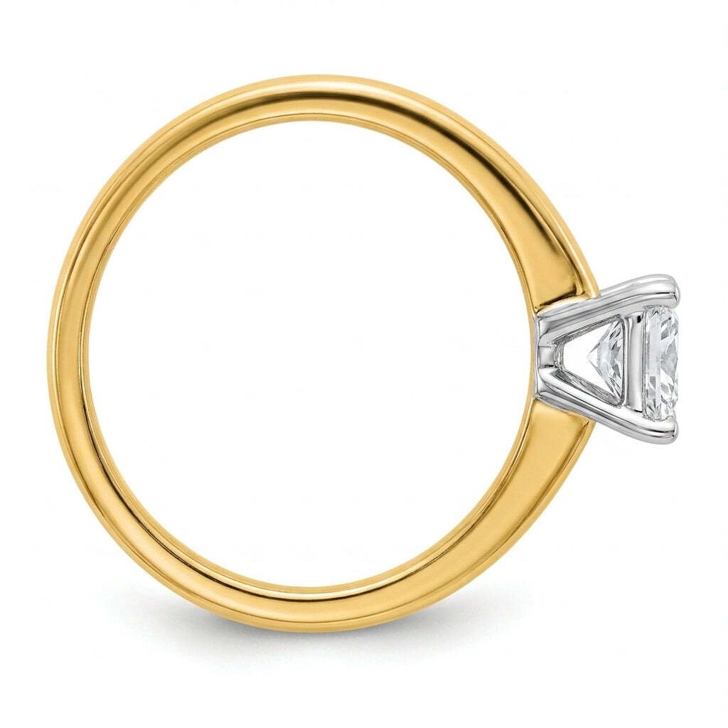 SOL-075P-0LD Princess solitaire engagement ring side-profile