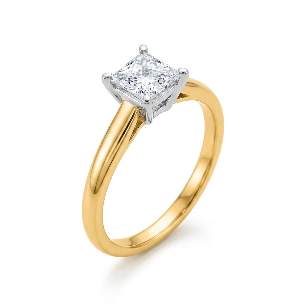 SOL-075P-0LD Princess solitaire engagement ring hero-beauty