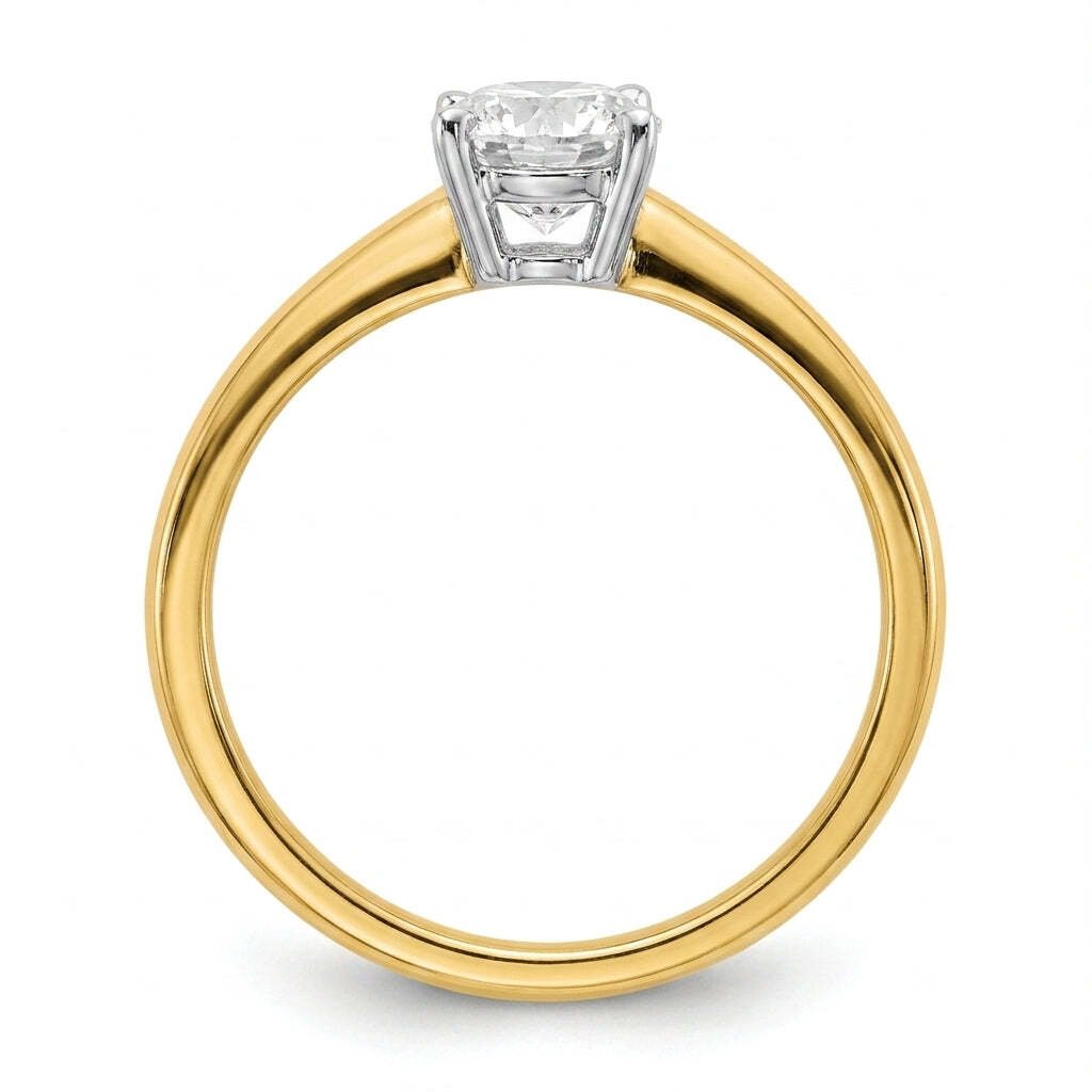 SOL-075R-0LD Round solitaire engagement ring side-profile
