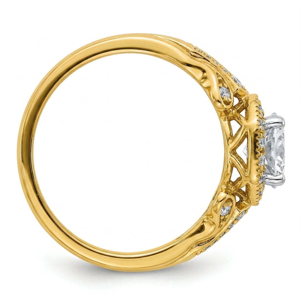 RM12979-150-LD Round halo engagement ring side-profile
