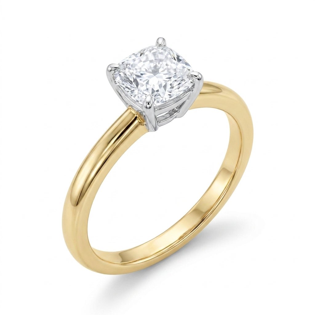 RM12843-100C-LD Cushion solitaire engagement ring hero-beauty
