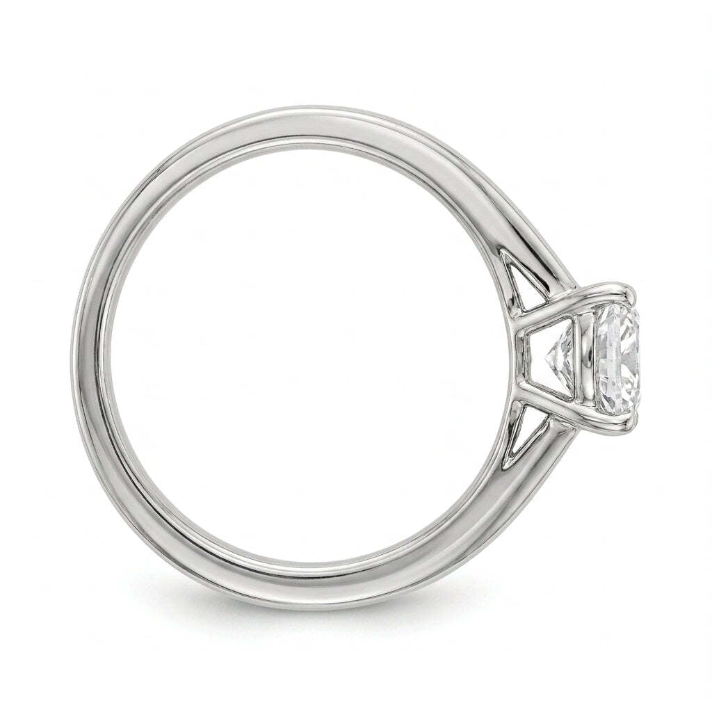 RM12844-100C-WLD Cushion solitaire engagement ring side-profile