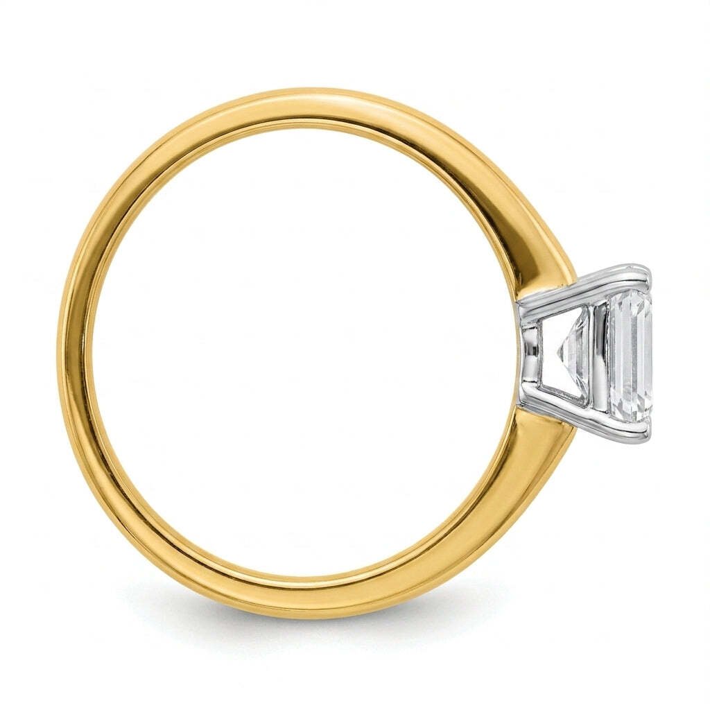 SOL-100EM-0LD Emerald solitaire engagement ring side-profile