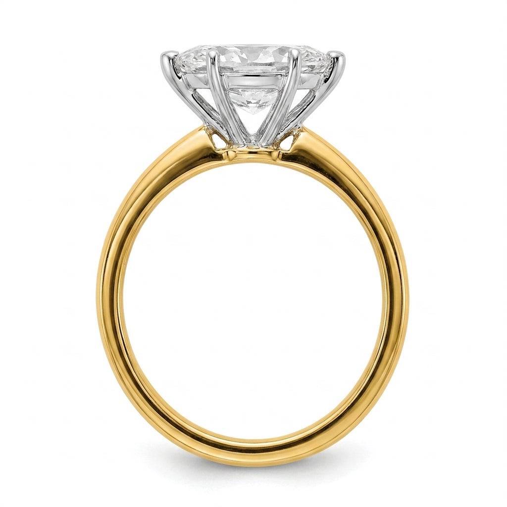 1 carat marquise lab grown diamond engagement ring - side profile