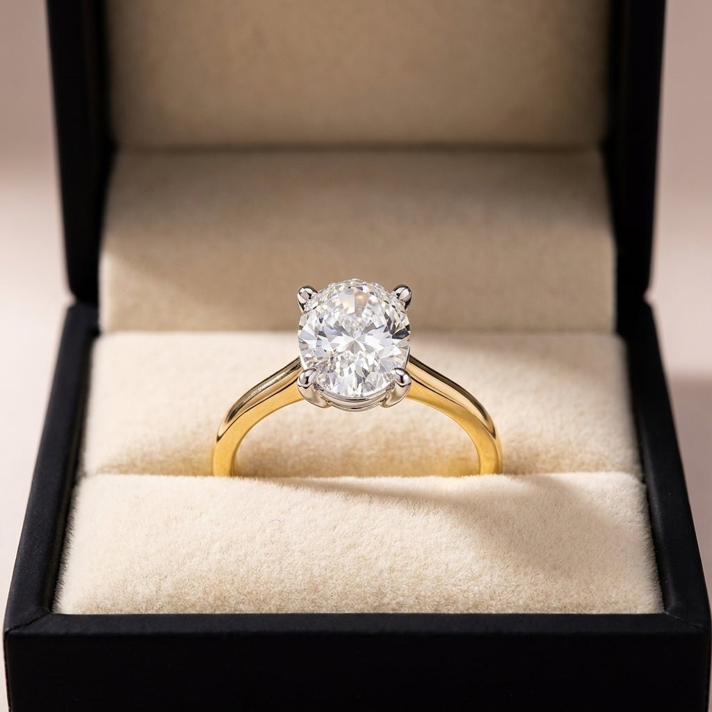SOL-250O-0LD Oval solitaire engagement ring ring-in-box