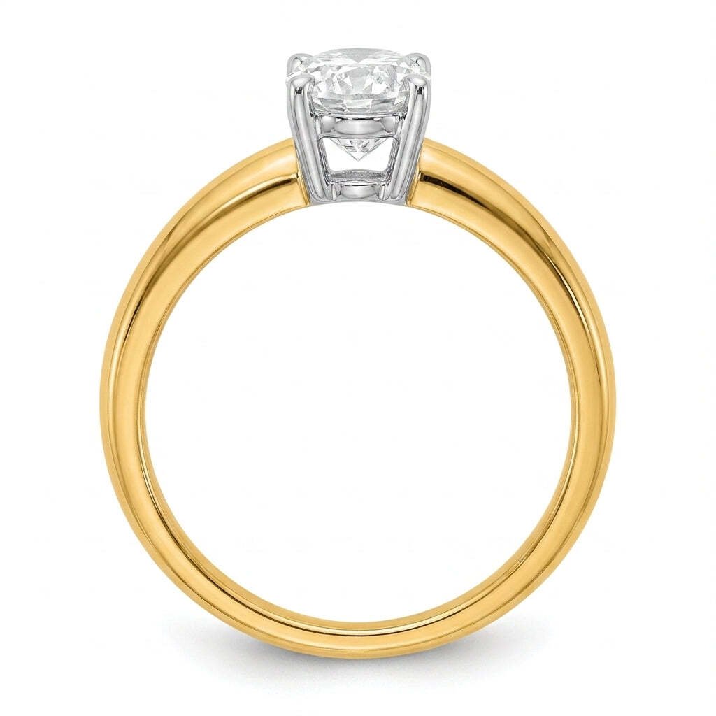 SOL-100O-0LD Oval solitaire engagement ring side-profile
