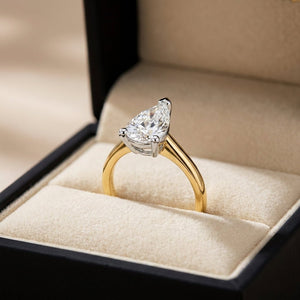 SOL-200PE-0LD Pear solitaire engagement ring ring-in-box