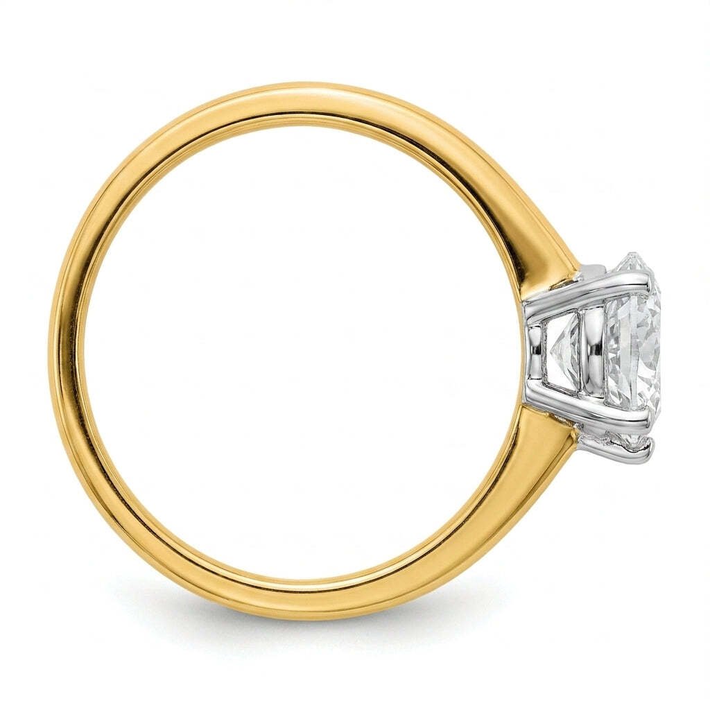 SOL-150PE-0LD Pear solitaire engagement ring side-profile