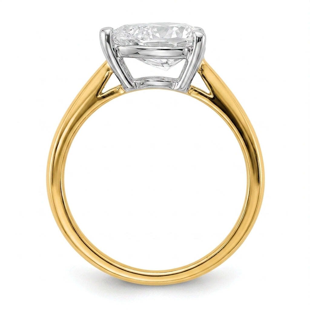 SOL-100PE-0LD Pear solitaire engagement ring side-profile