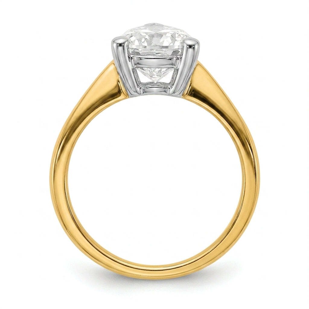 SOL-250PE-0LD Pear solitaire engagement ring side-profile