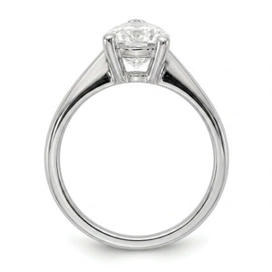 SOL-250PE-0WLD Pear solitaire engagement ring side-profile