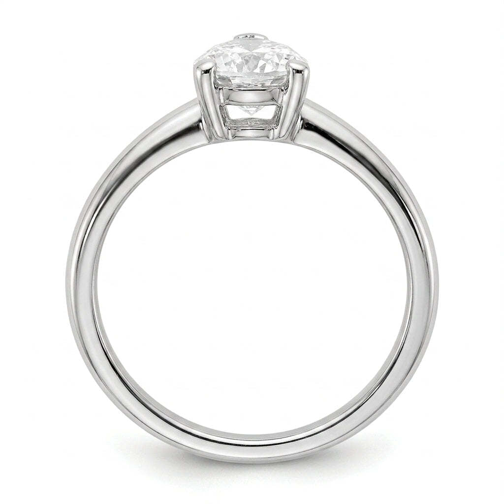 SOL-100PE-0WLD Pear solitaire engagement ring side-profile