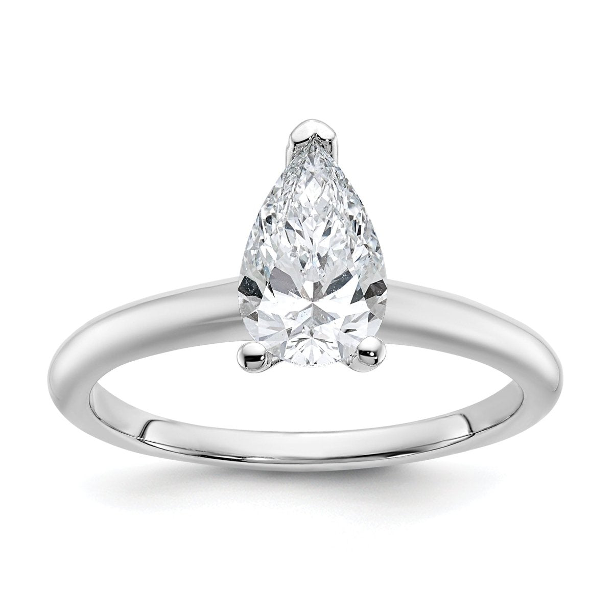 10kw 1ct Lab Grown Diamond VS+ F+ Pear Solitaire Comp Eng Ring - authentic supplier studio photograph