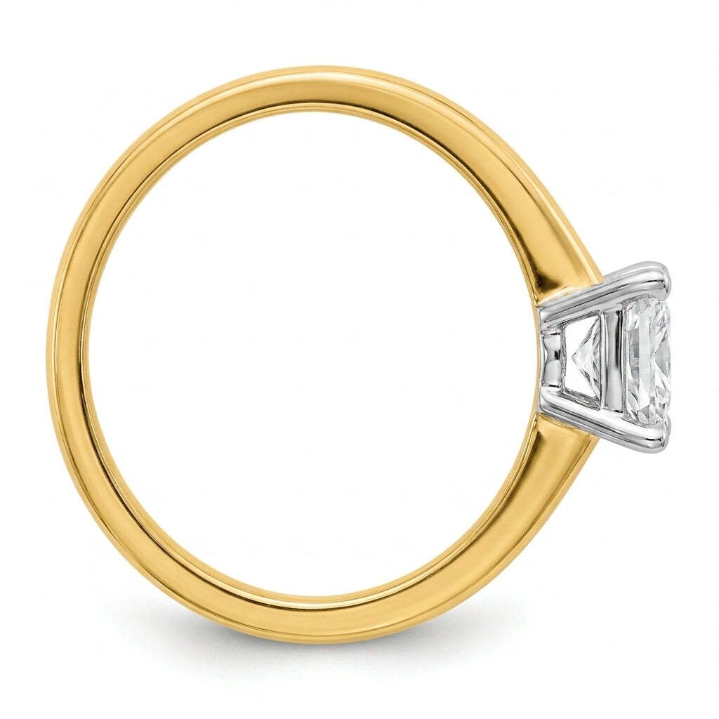 SOL-150P-0LD Princess solitaire engagement ring side-profile
