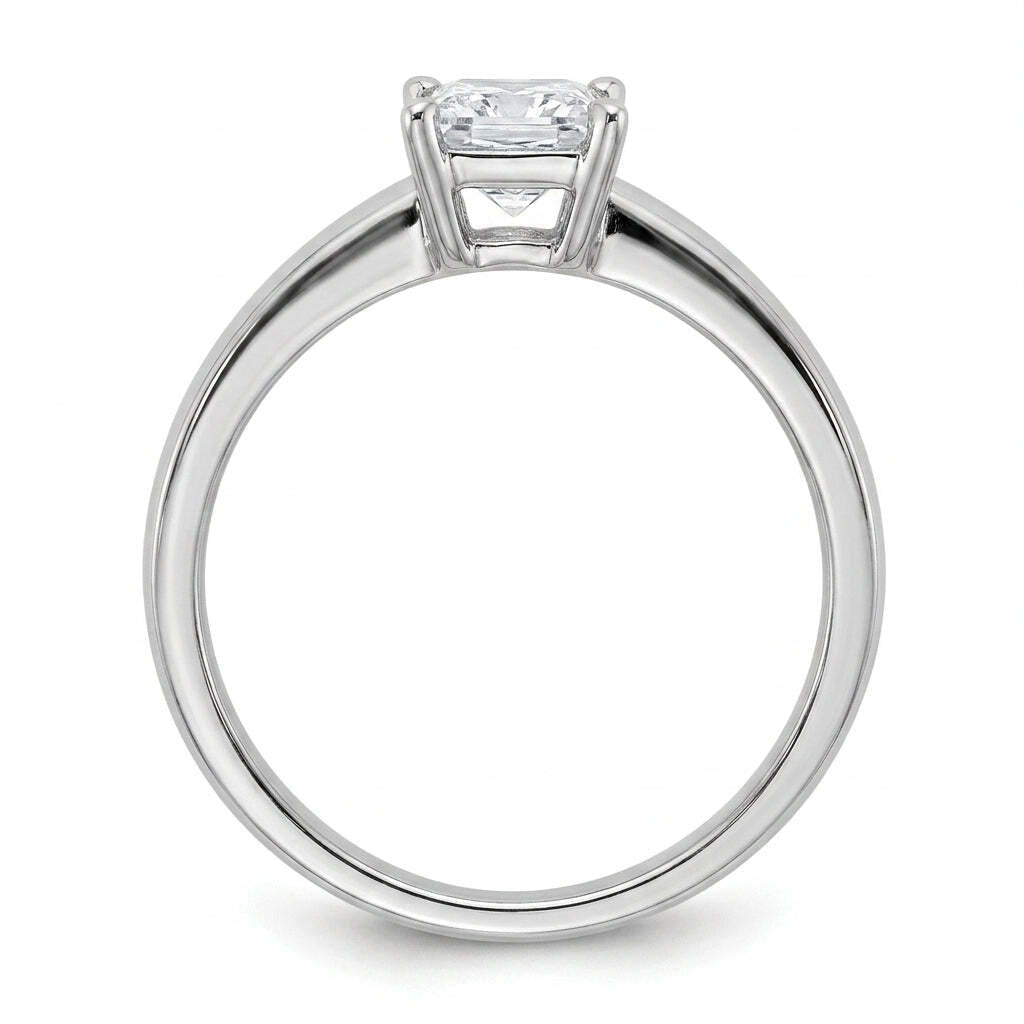 SOL-075P-0WLD Princess solitaire engagement ring side-profile