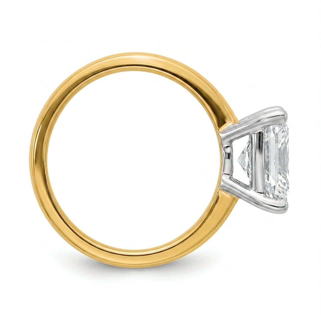 SOL-300RA-0LD Radiant solitaire engagement ring side-profile