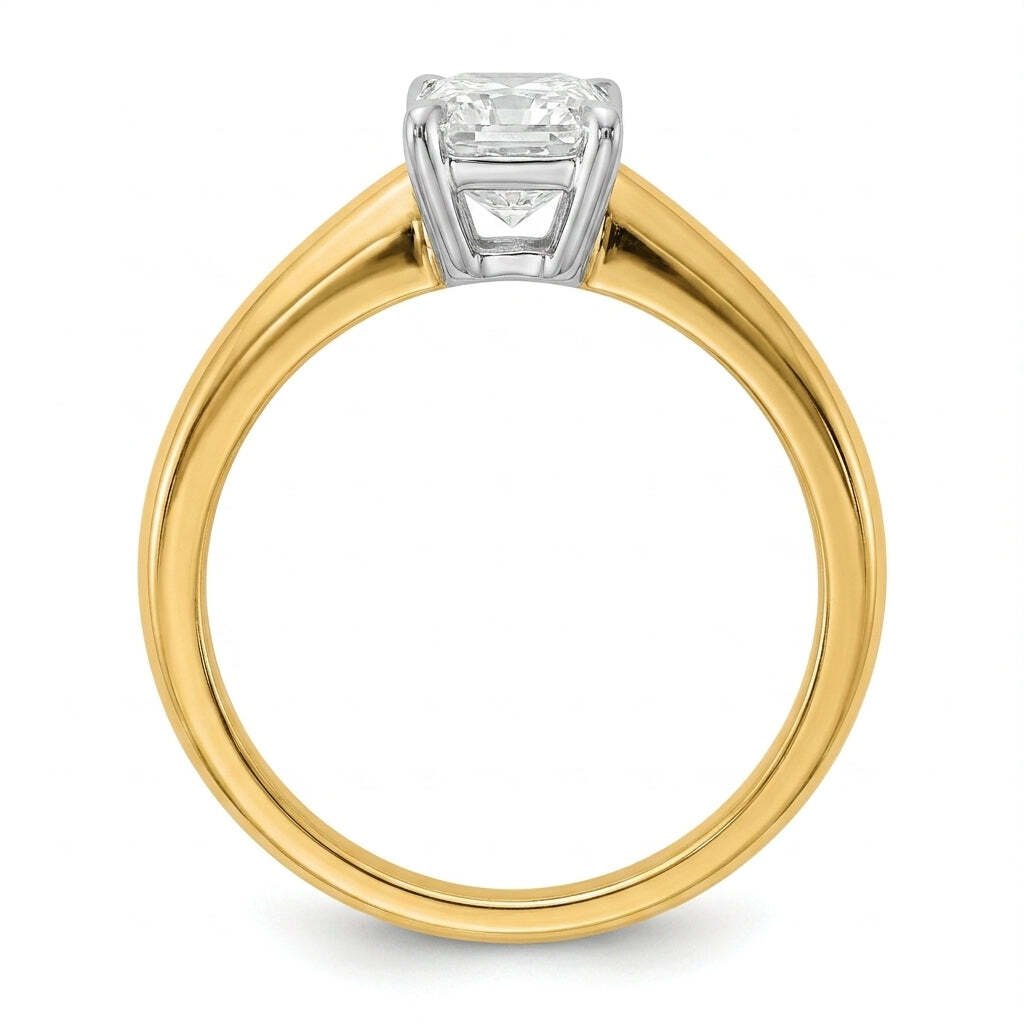 SOL-100RA-0LD Radiant solitaire engagement ring side-profile