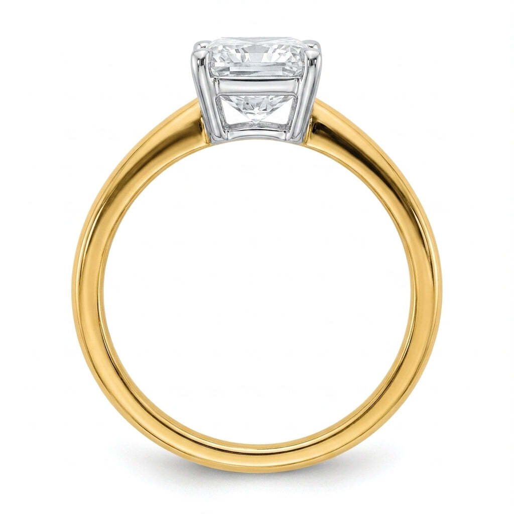 SOL-250RA-0LD Radiant solitaire engagement ring side-profile