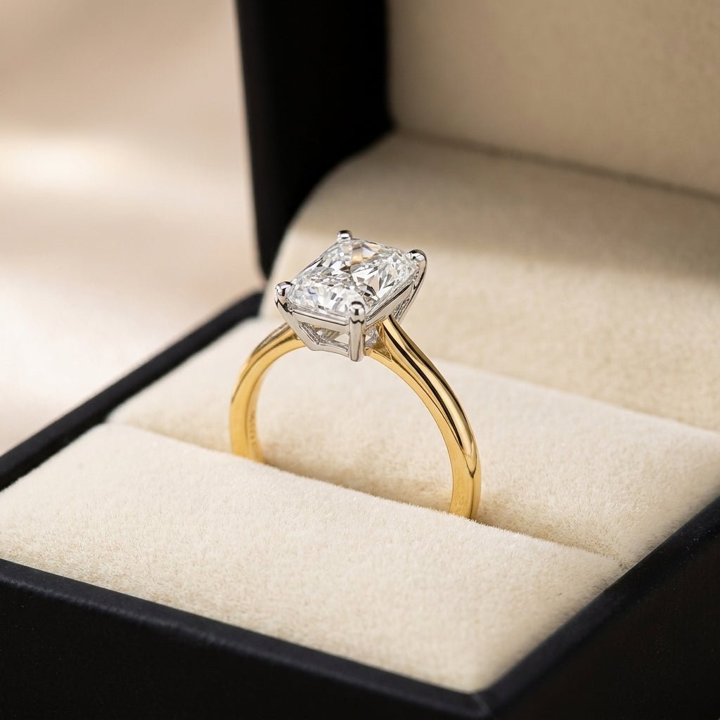 SOL-250RA-0LD Radiant solitaire engagement ring ring-in-box