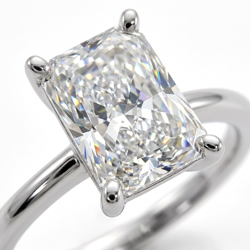 SOL-300RA-0WLD Radiant solitaire engagement ring macro-sparkle