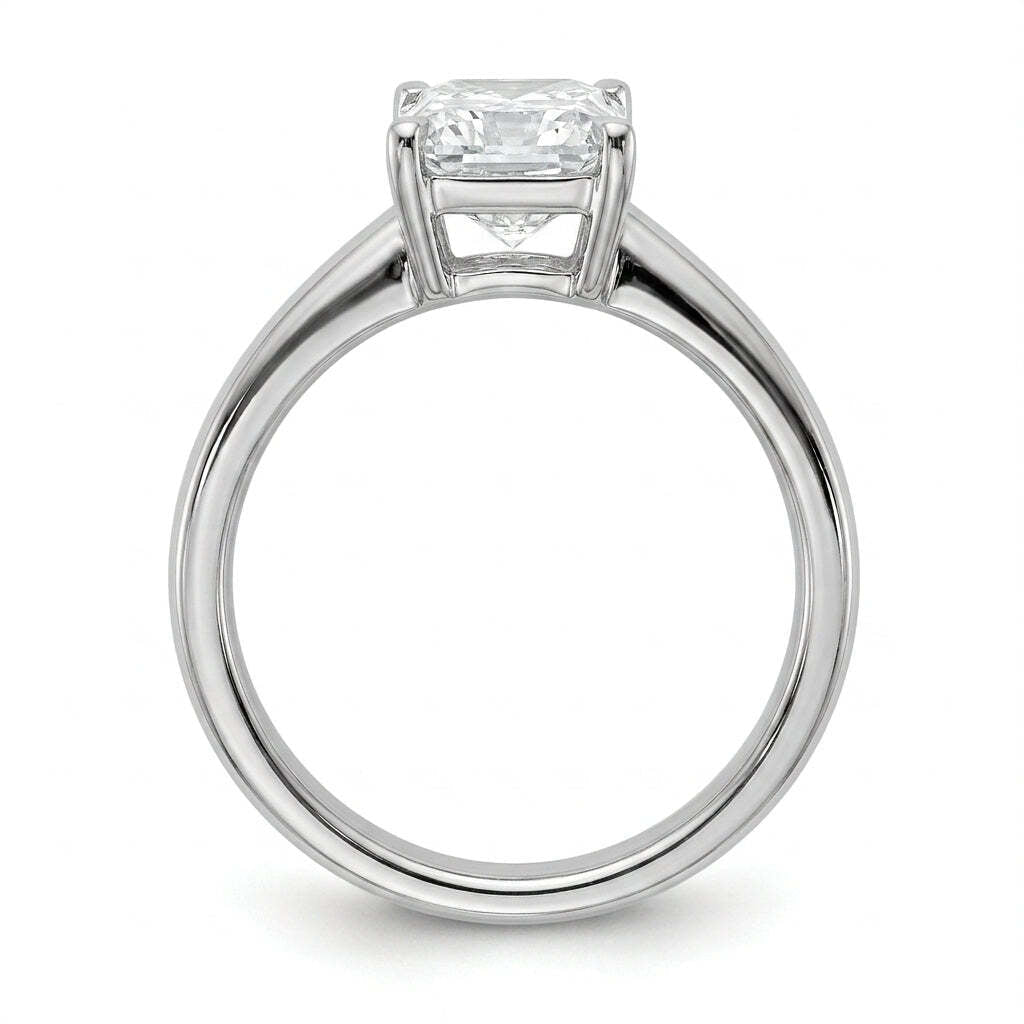 SOL-250RA-0WLD Radiant solitaire engagement ring side-profile