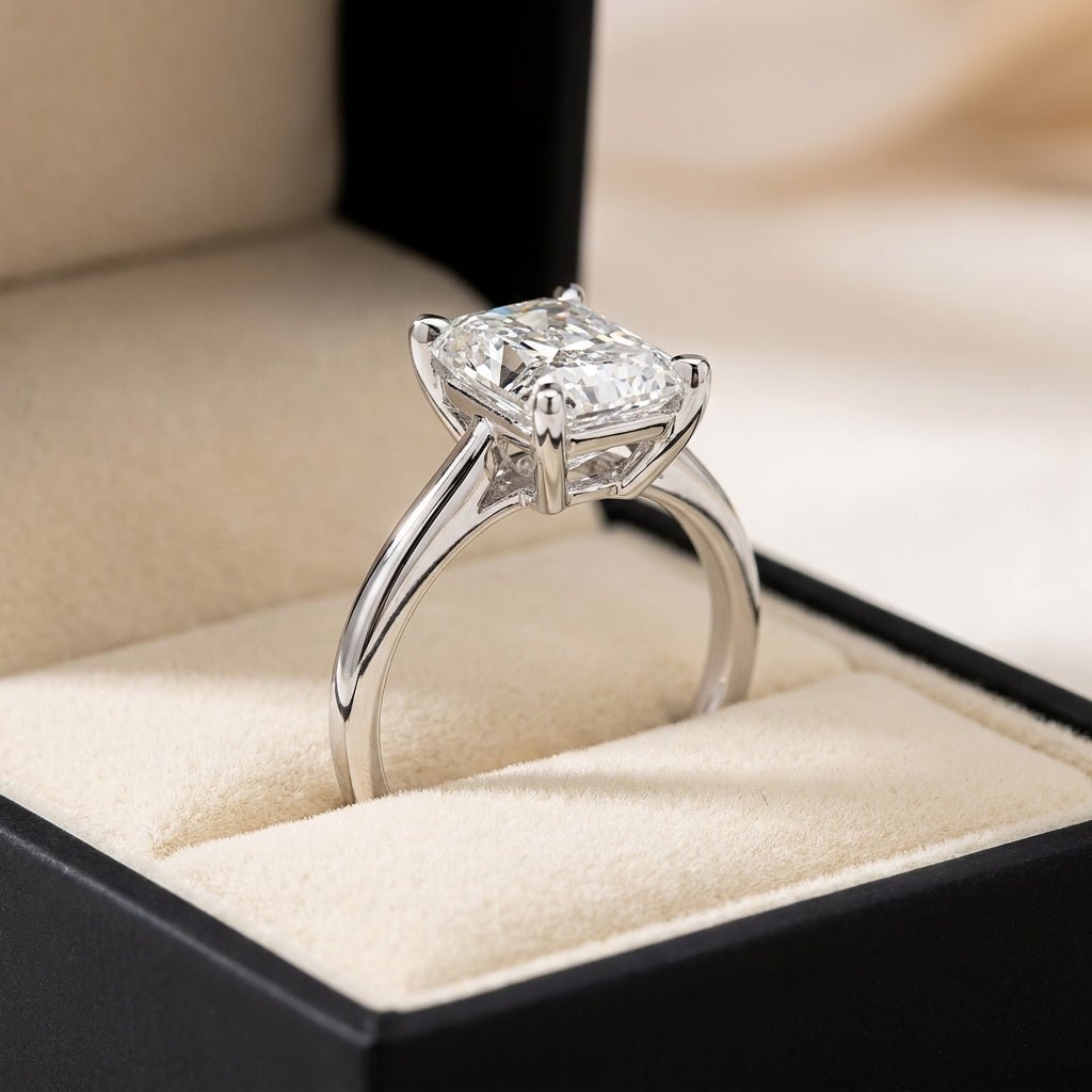 SOL-300RA-0WLD Radiant solitaire engagement ring ring-in-box