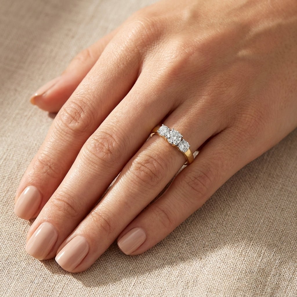 RM4229-100-0WLD Round solitaire engagement ring hand-model