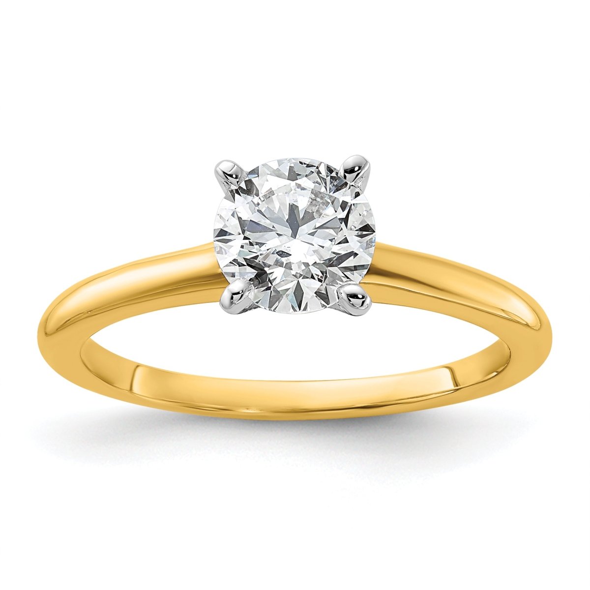 10ktt 1ct Lab Grown Diamond VS+ F+ Round Comp Solitaire Eng Ring - authentic supplier studio photograph