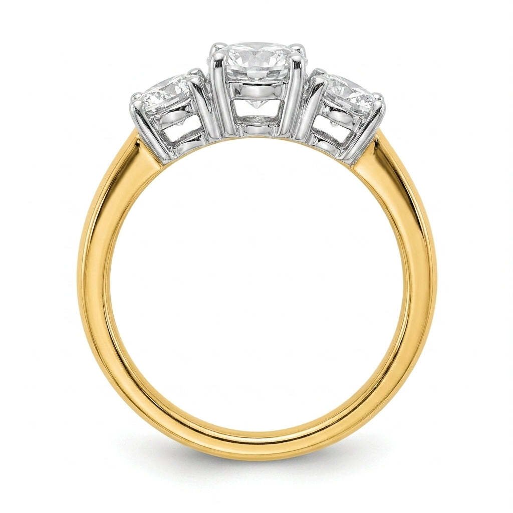 RM4229-100-0LD Round solitaire engagement ring side-profile