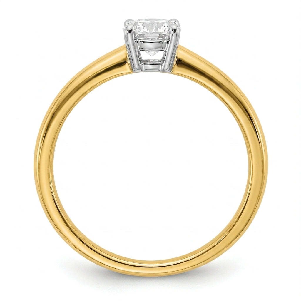 SOL-050R-0LD Round solitaire engagement ring side-profile