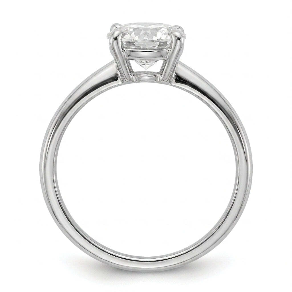 SOL-200R-0WLD Round solitaire engagement ring side-profile