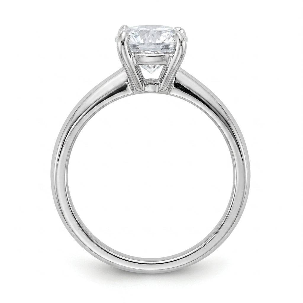 SOL-150R-0WLD Round solitaire engagement ring side-profile