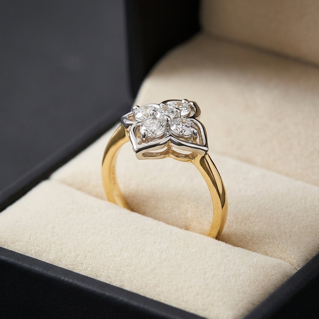 RM12948-100-LD Round solitaire engagement ring ring-in-box