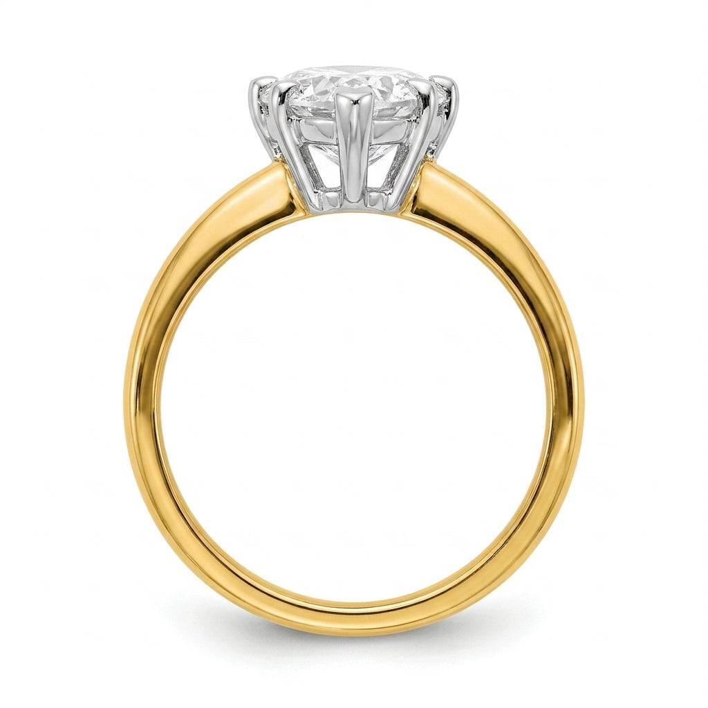 SOL-150MQ-0LD Marquise solitaire engagement ring side-profile