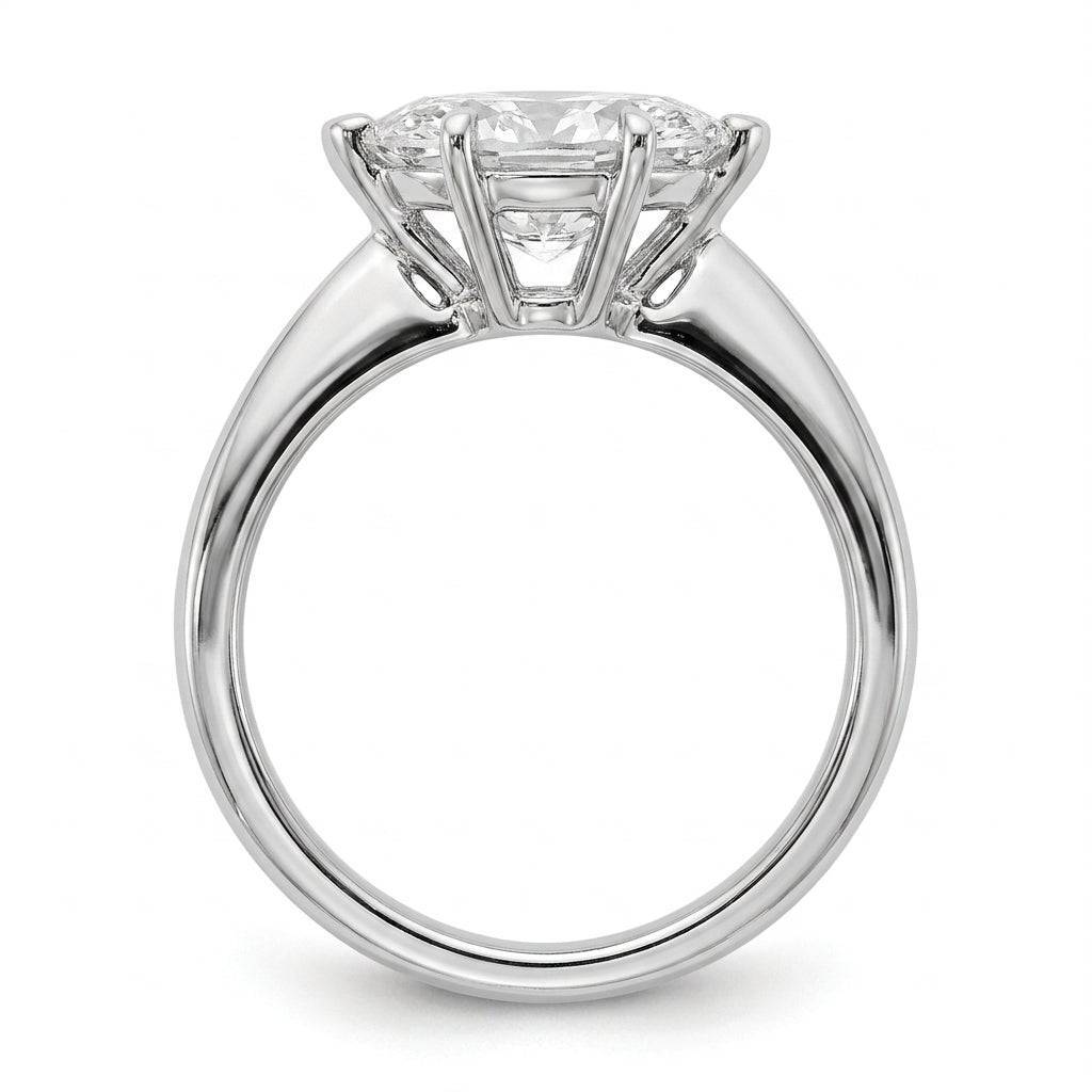 1.5 carat marquise lab grown diamond engagement ring - side profile