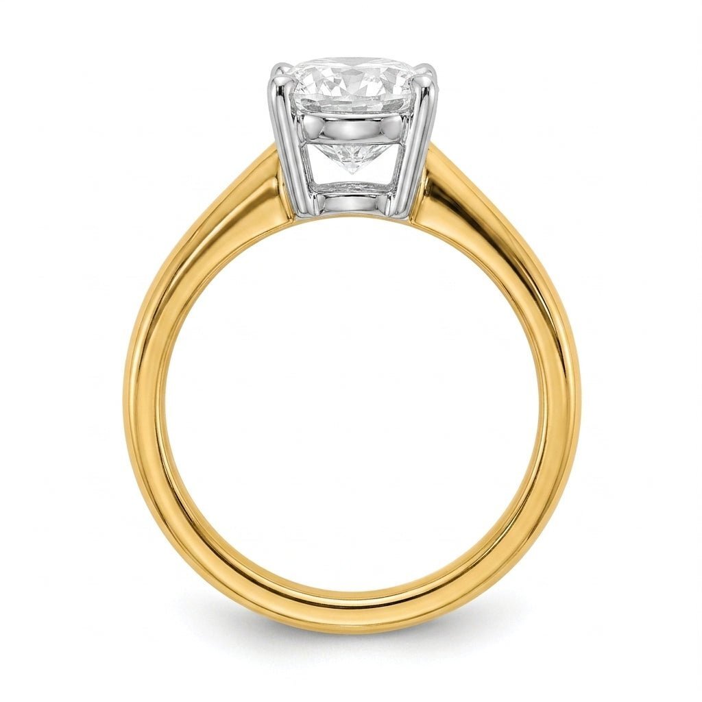 1.5 carat oval lab grown diamond engagement ring - side profile
