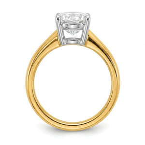 1.5 carat oval lab grown diamond engagement ring - side profile