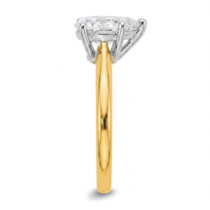 RM12606C-LD pear engagement ring side-profile view