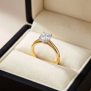 RM12597C-LD round engagement ring in presentation box