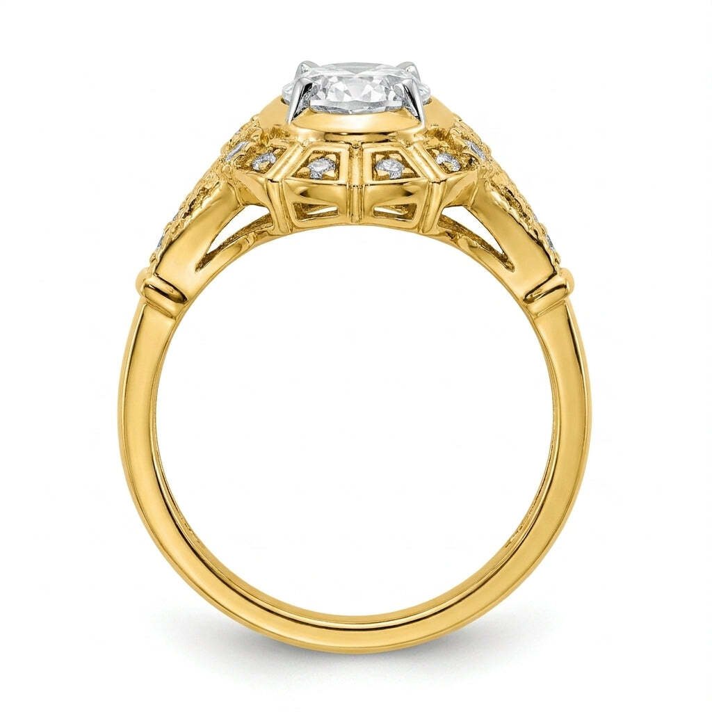 RM12990-150-LD Round solitaire engagement ring side-profile