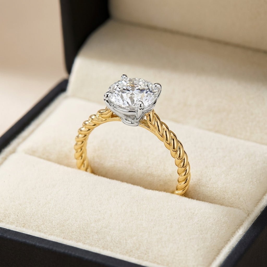 RM12986-150-LD Round solitaire engagement ring ring-in-box