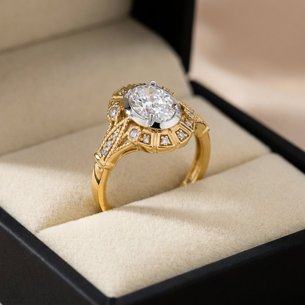RM12990-150-LD Round solitaire engagement ring ring-in-box