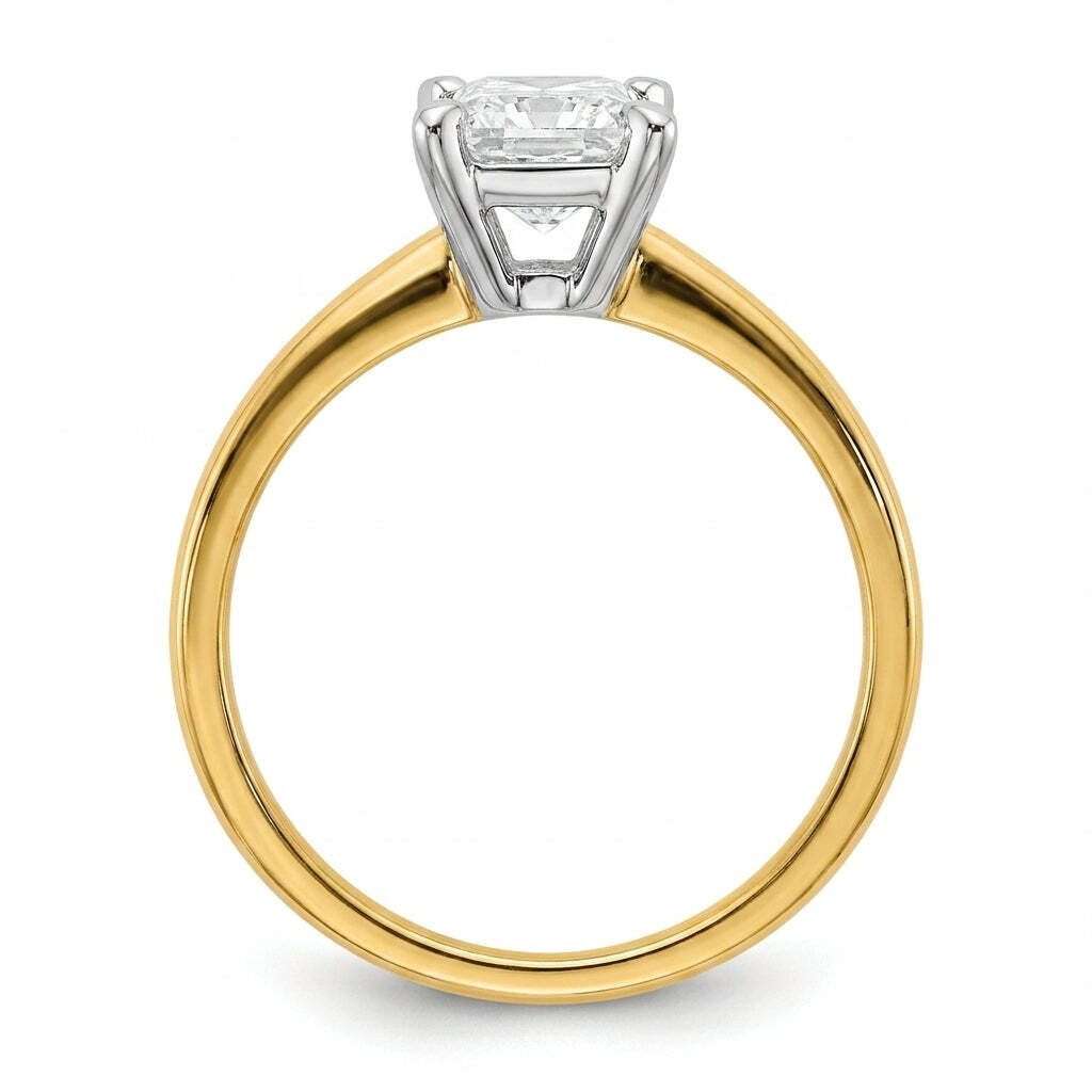 SOL-175RA-0LD Radiant solitaire engagement ring side-profile