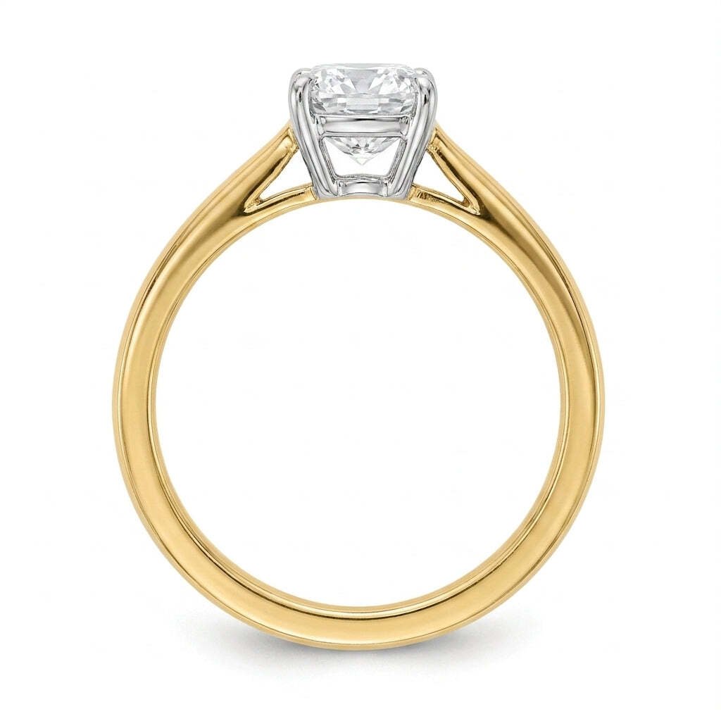 RM12842-200C-LD Cushion solitaire engagement ring side-profile