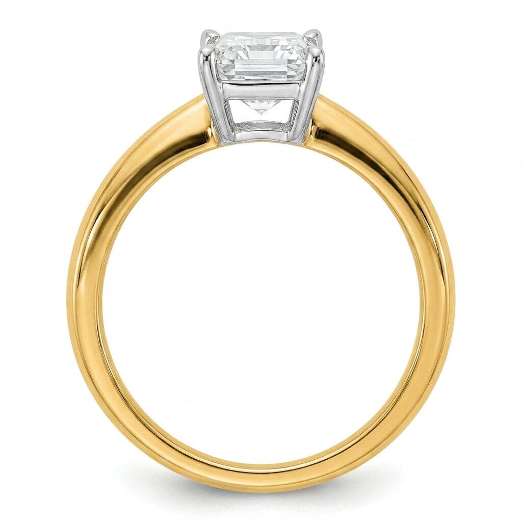 SOL-200EM-0LD Emerald solitaire engagement ring side-profile