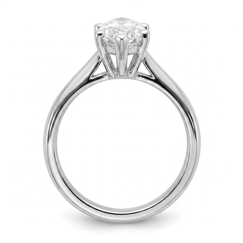2 carat marquise lab grown diamond engagement ring - side profile