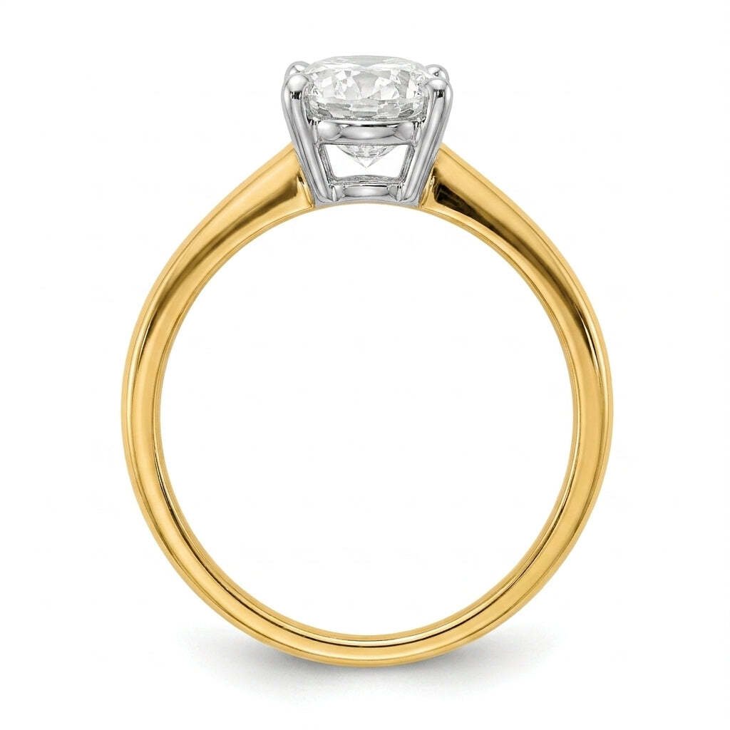 SOL-200O-0LD Oval solitaire engagement ring side-profile