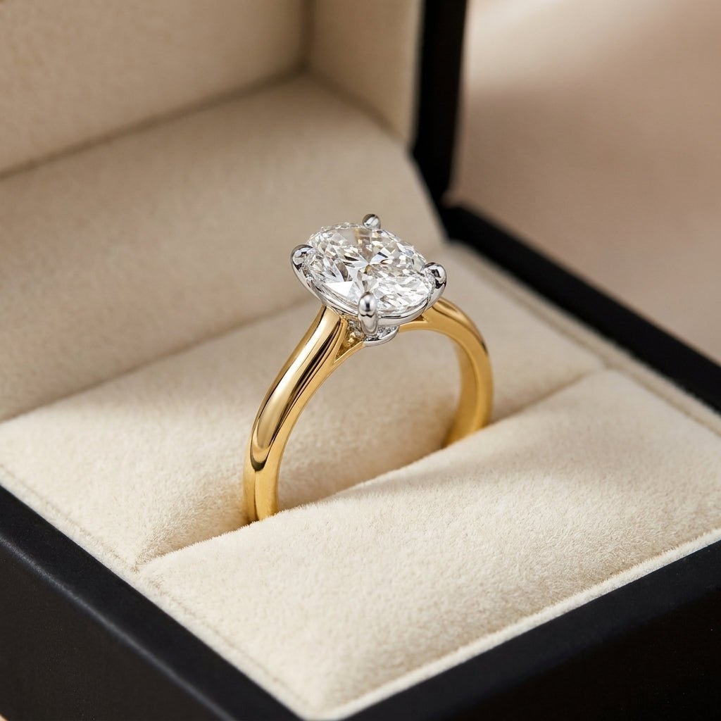 SOL-200O-0LD Oval solitaire engagement ring ring-in-box